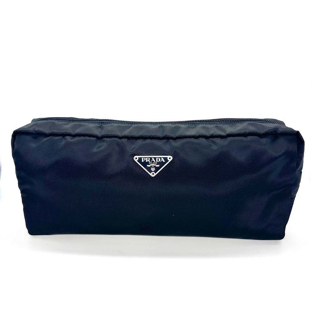 Authentic Prada Nylon Tessuto Clutch Bag /  Cosmetic Pouch Large EUC